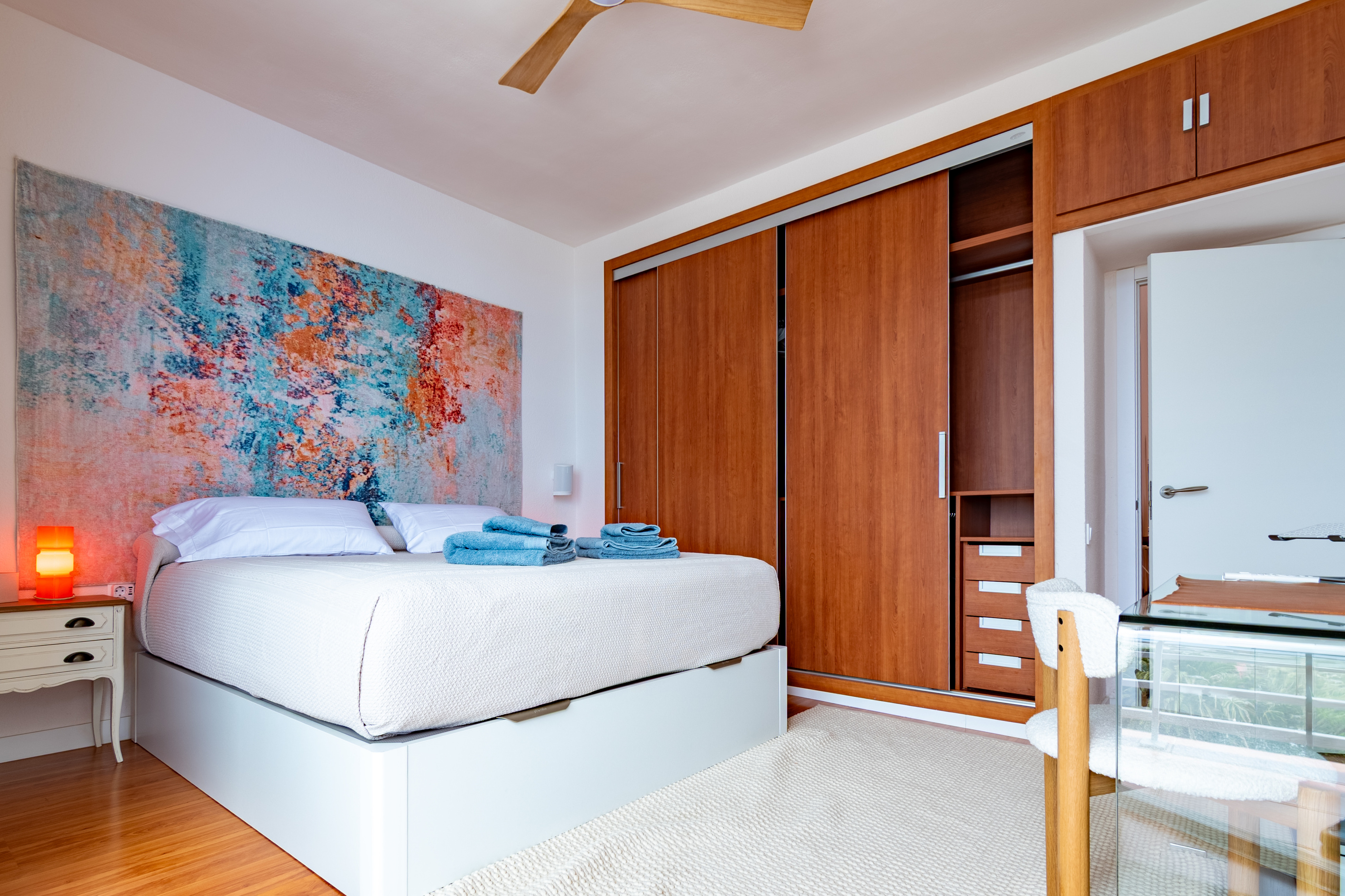 Main bedroom with generous storage and a peaceful feel