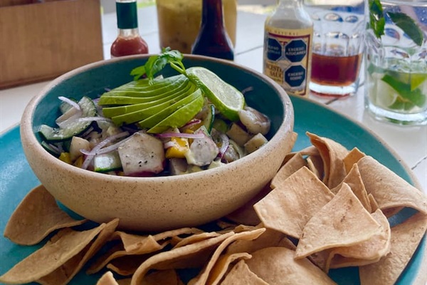 Kay Club Restaurant is located on the beach.