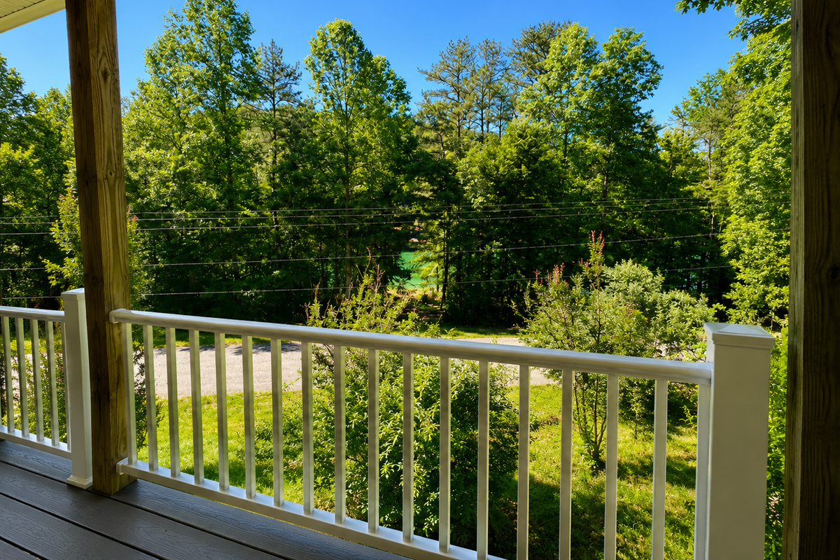 view to lake from porch