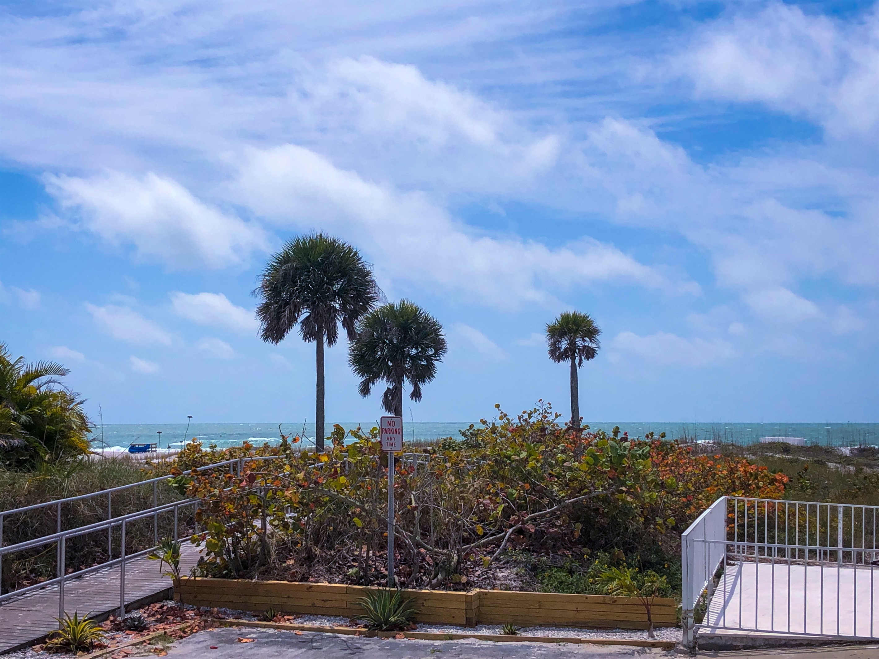 View of the beach from the front porch.