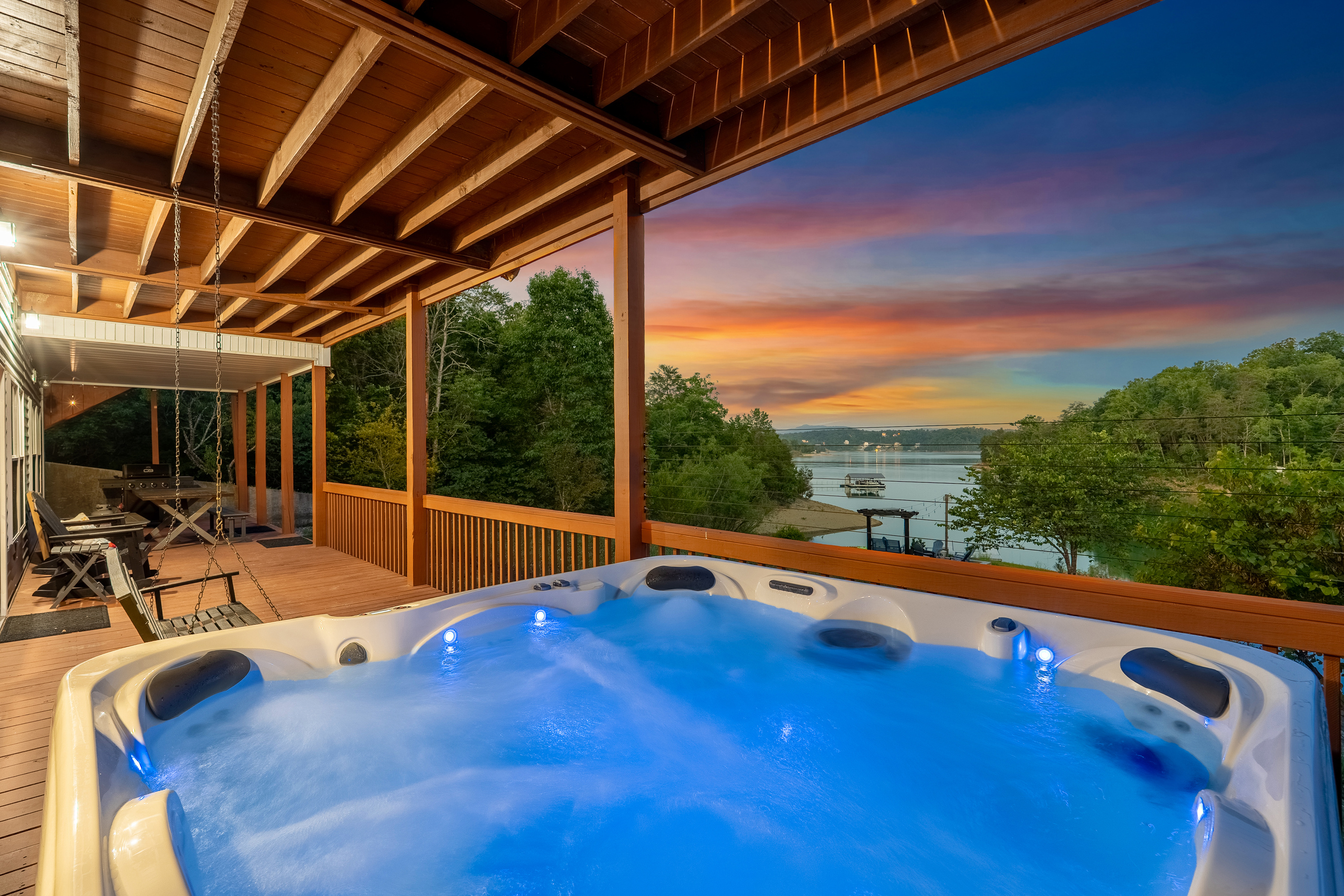 Hot tub with stunning views