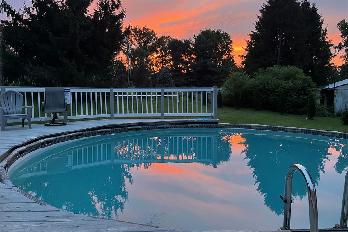 Let the sunset paint your evening while you float in paradise ️