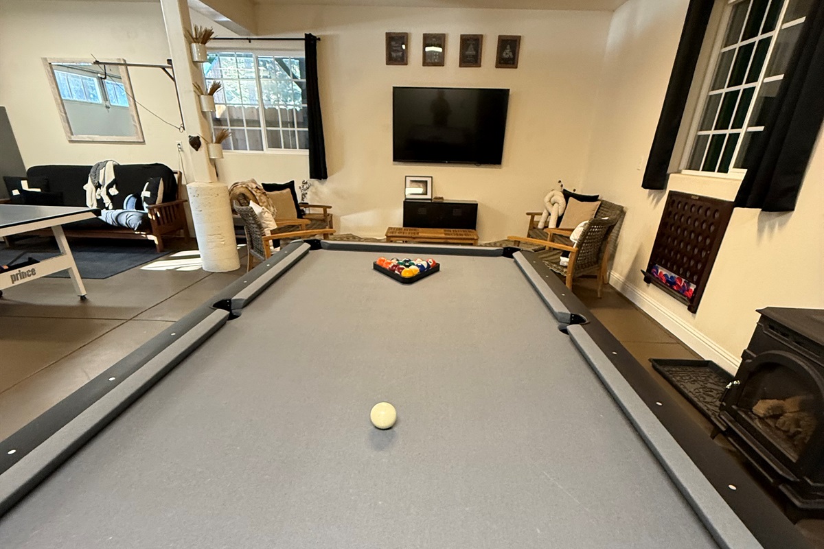 Pool Table in the Gameroom