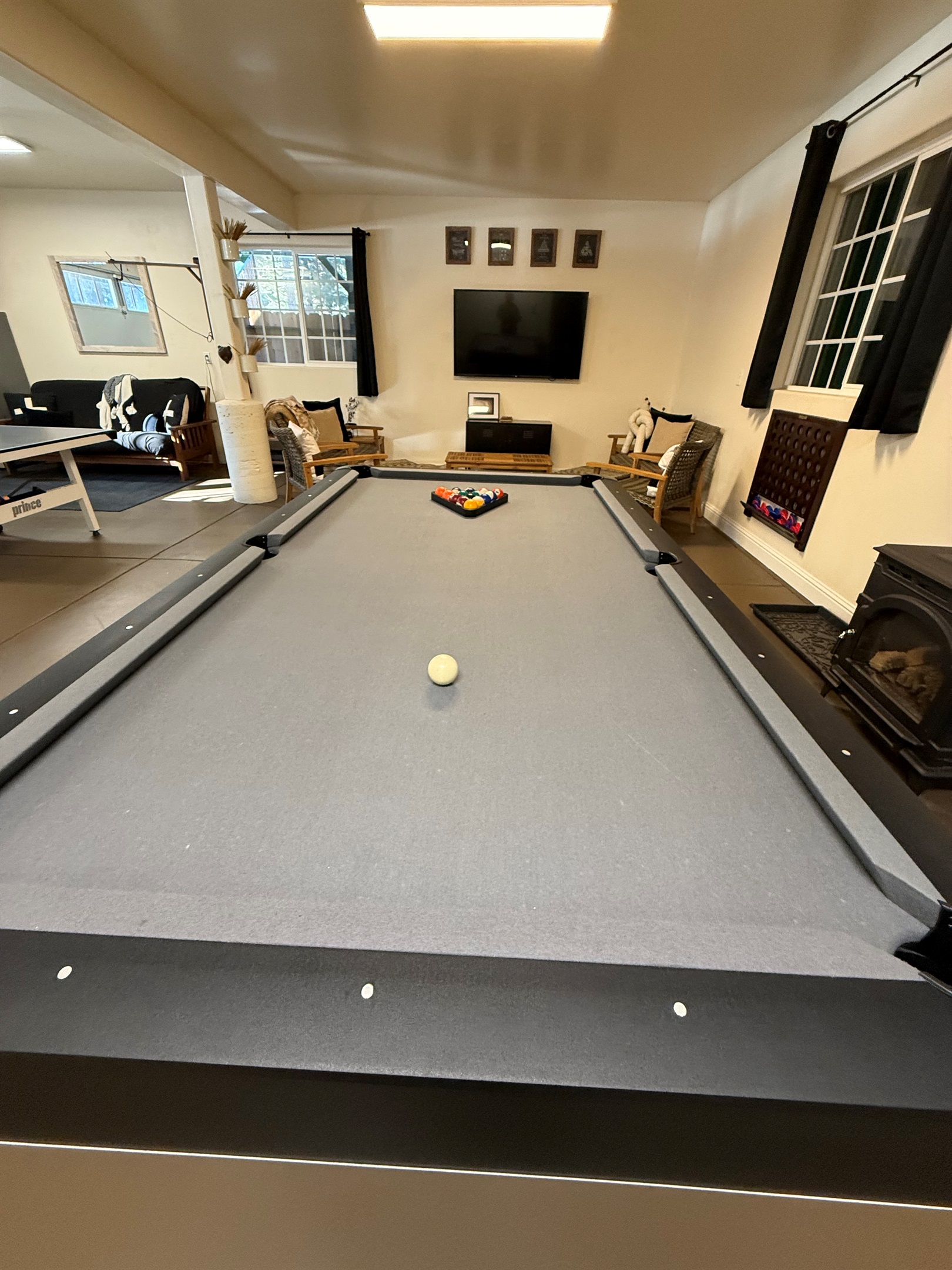 Pool Table in the Gameroom