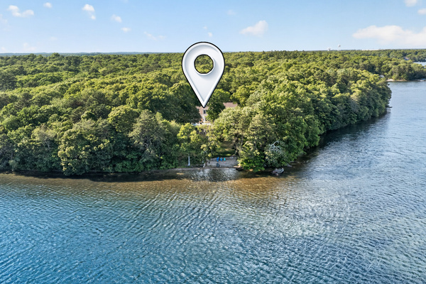 A stunning aerial view of The Wandery—nestled by the lake and surrounded by calm.