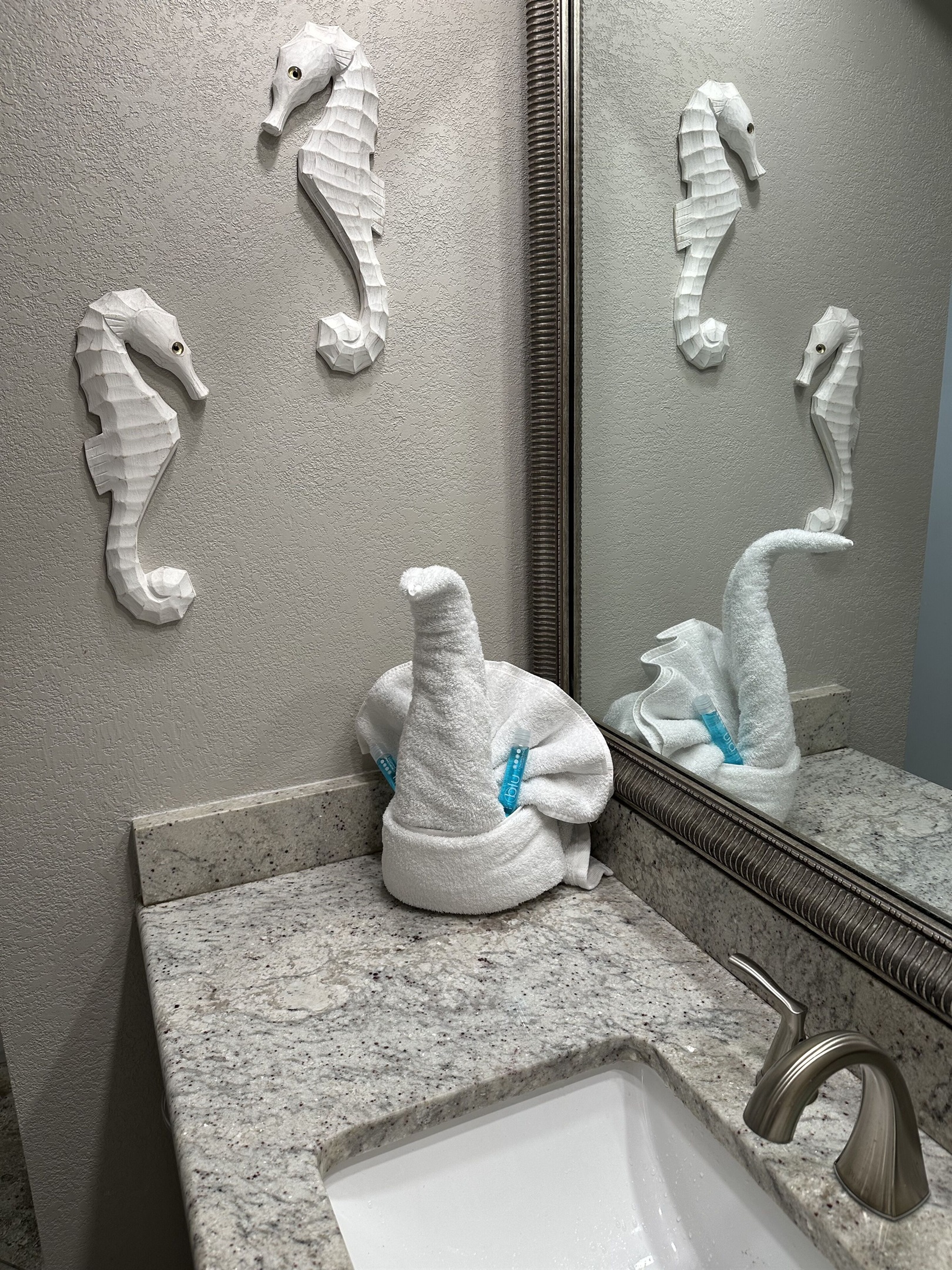 What towel art will show up next week in the Master Bathroom?