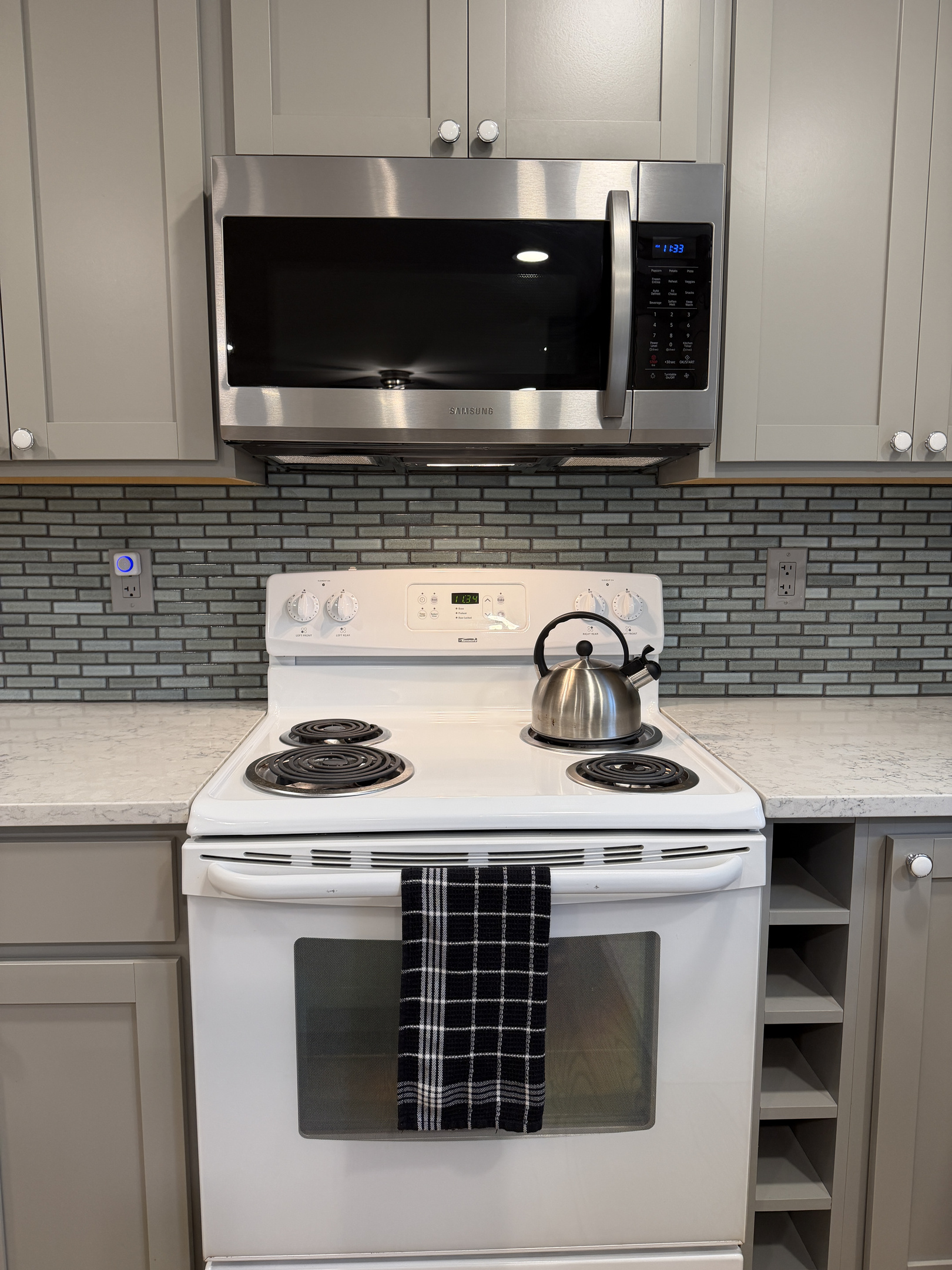 Bright kitchen with a beautiful mix of new and old