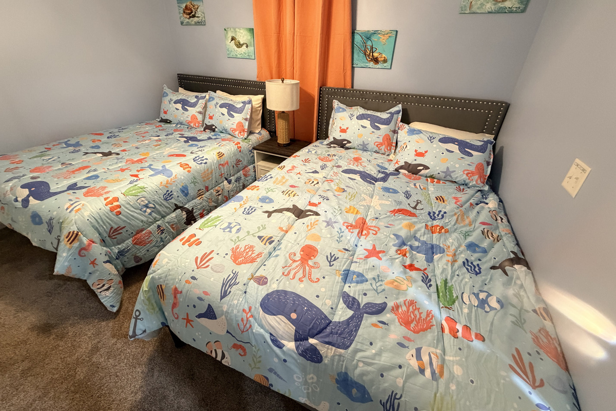 One of two double queen bed rooms