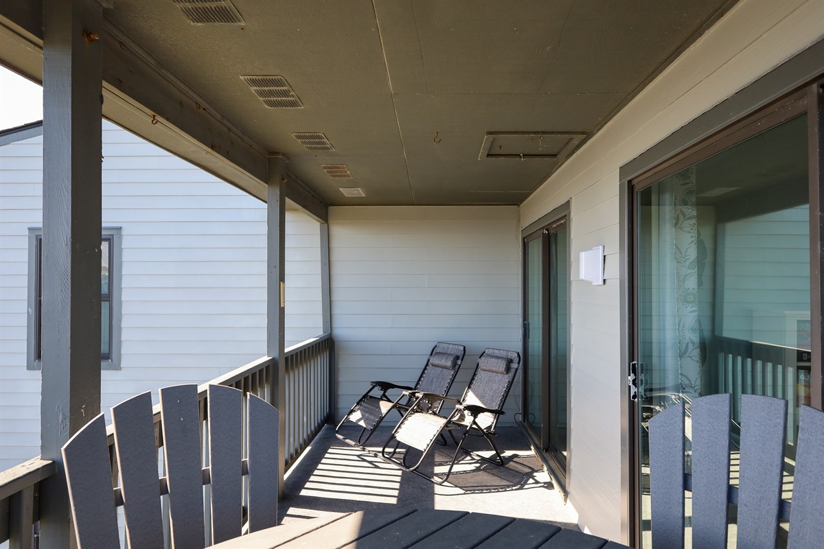 Plenty of space to lounge on the balcony!