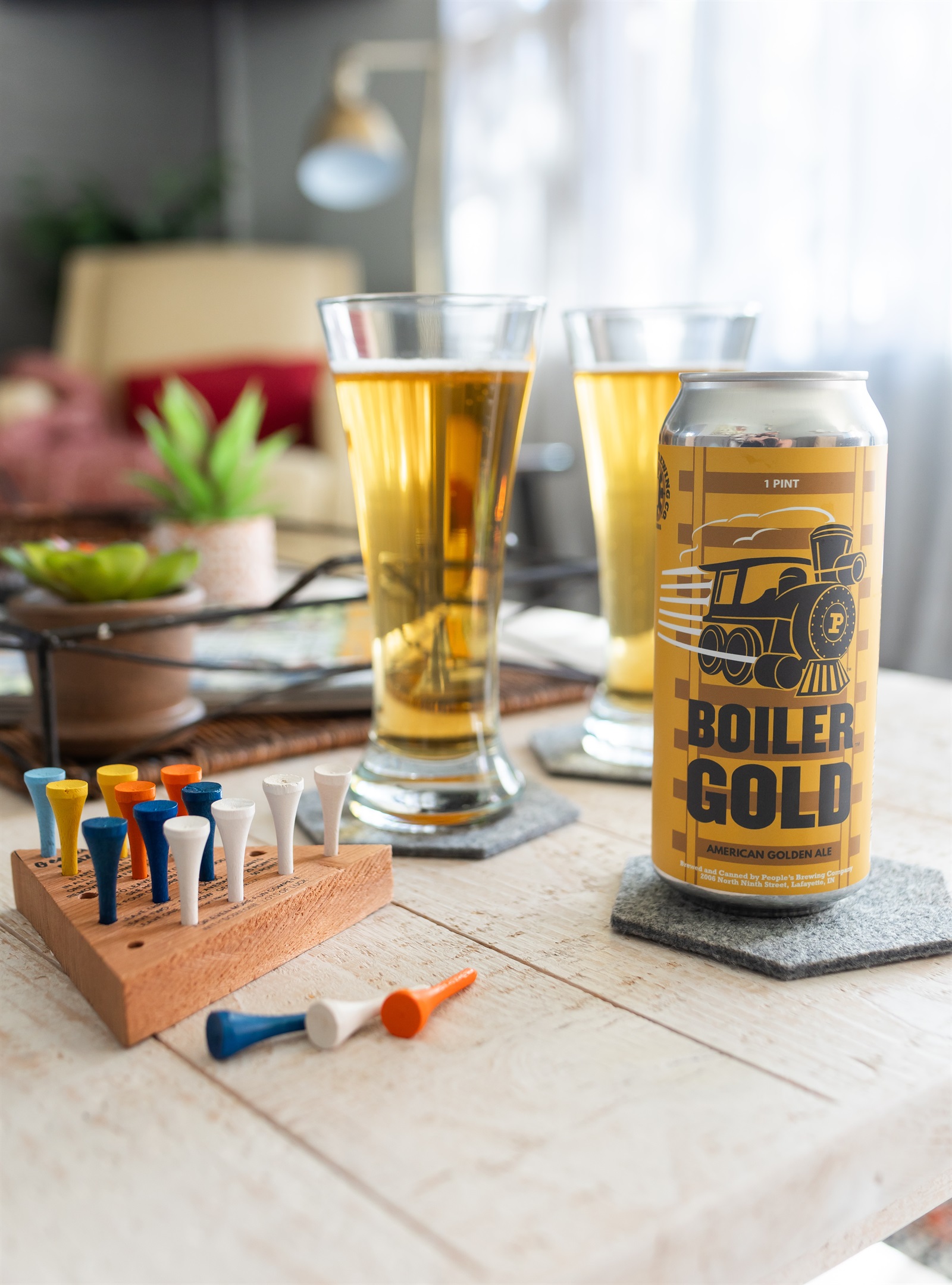 Grab a game to play and a Boiler Beer with your family and friends.