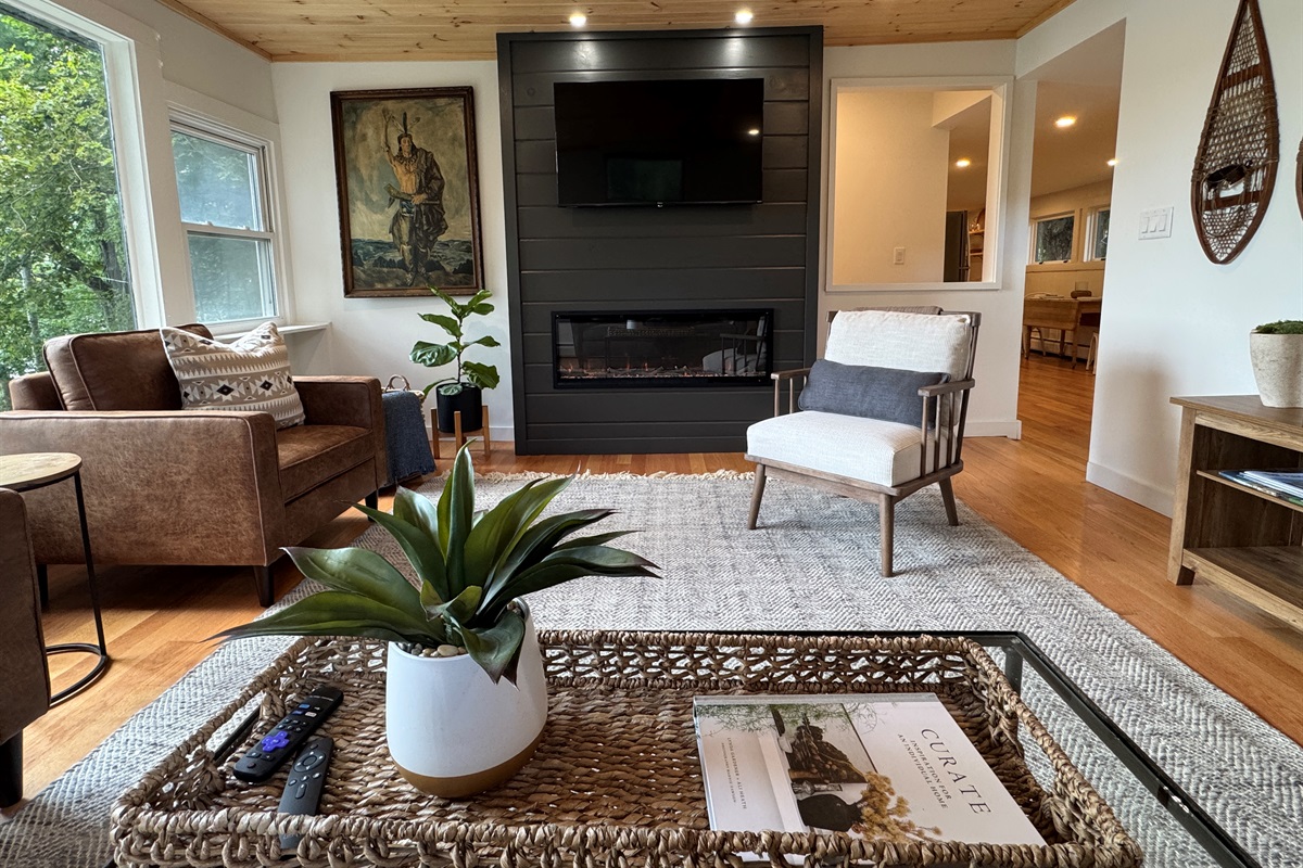 Beautifully decorated living room at The Mallard House