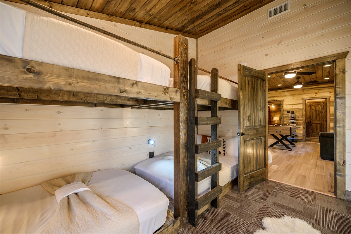 Climb the ladder, pick your bunk, and make it your mountain hideaway