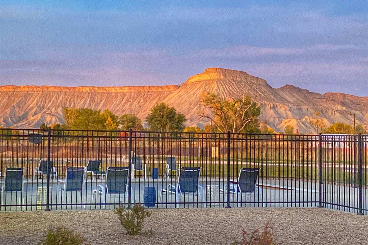Mt. Garfield from the Palisade Legends Community Pool