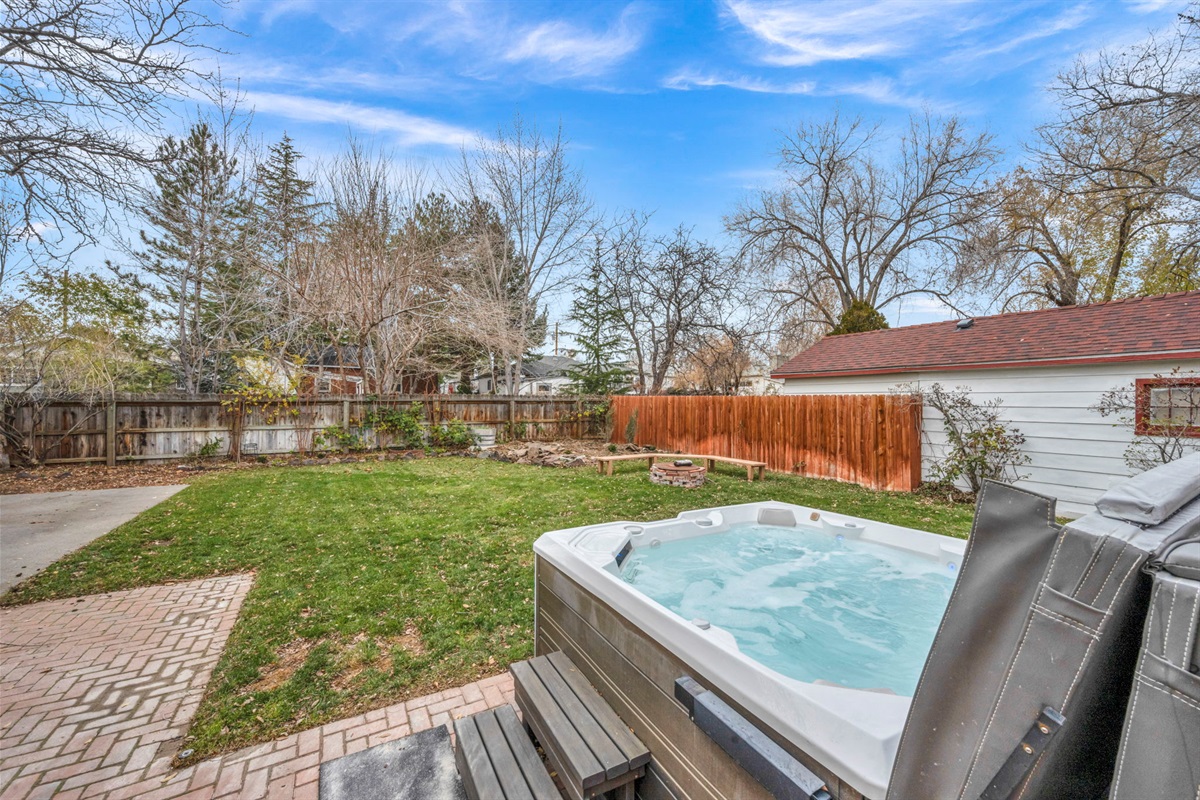 Nothing better than the heated Hot Tub.