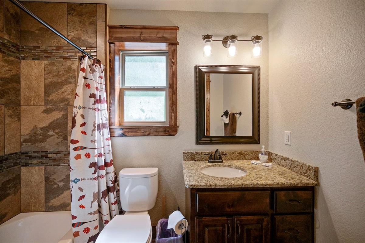 3rd bedroom has an attached bathroom  with tub