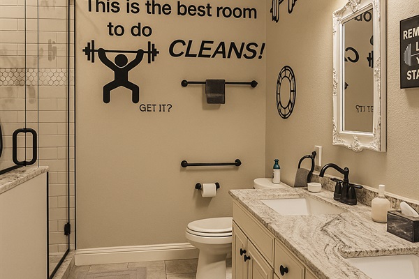 &ldquo;This is the best room to do CLEANS!&rdquo;&mdash;a fun bathroom with personality