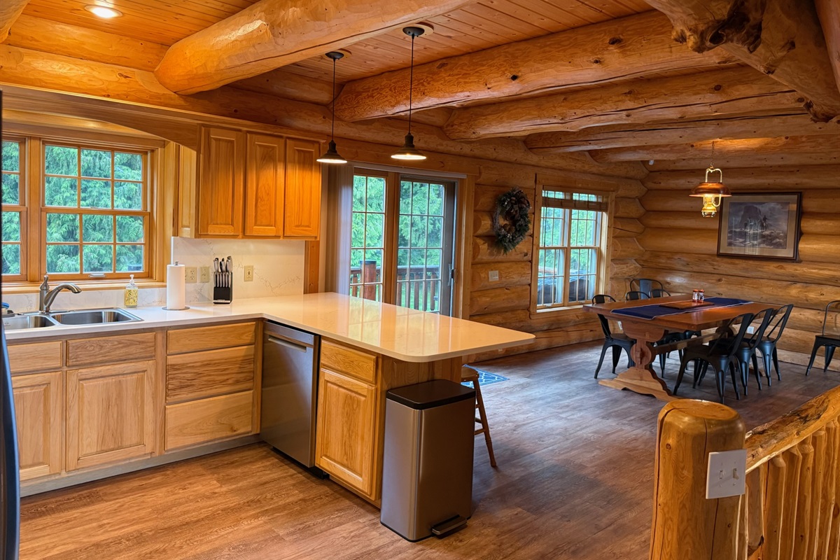 Kitchen with all amenities to feed 9 