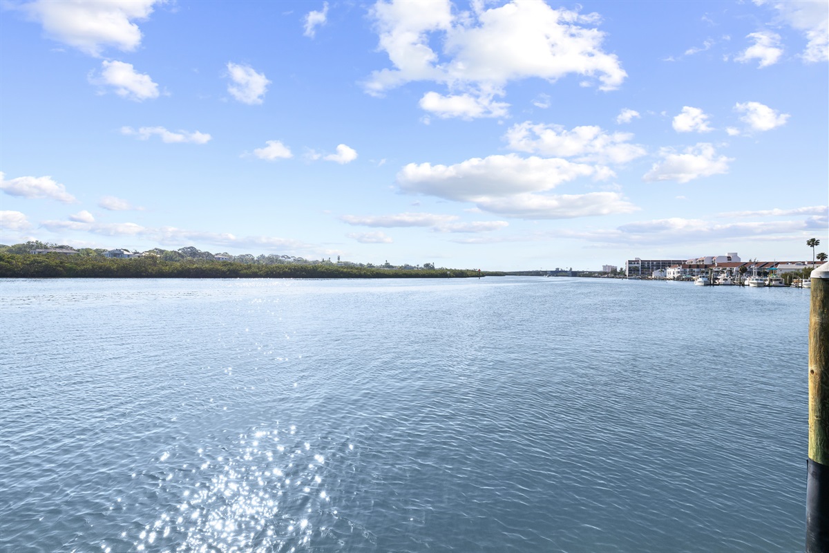 Directly on the Intracoastal Waterway, which leads to the Gulf of Mexico/America!