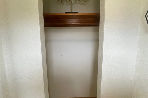 Front entryway and coat closet.