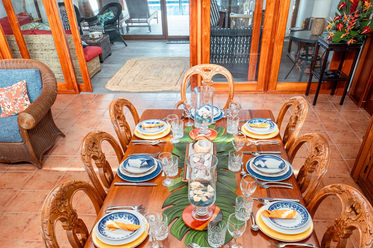 Dining room ready for a feast