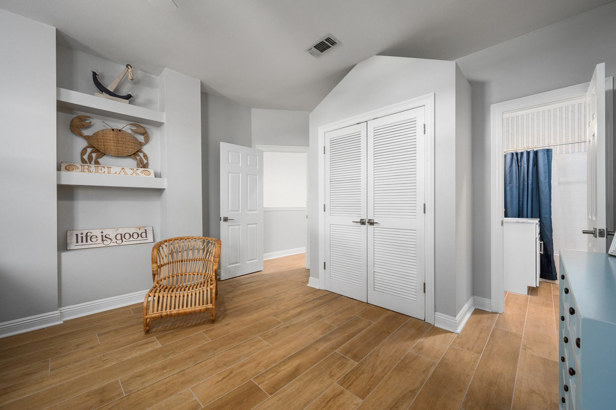 Cozy comfort with an ensuite bedroom. 