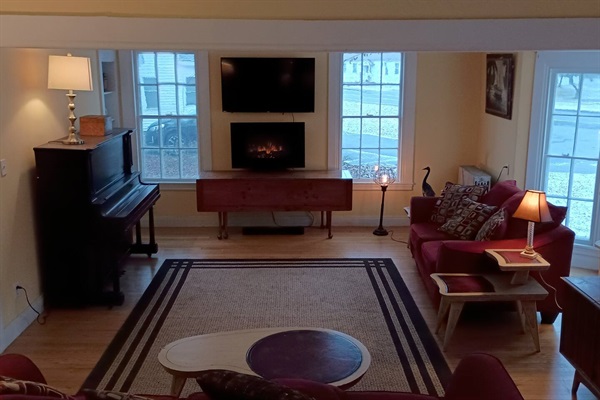 Living room fireplace