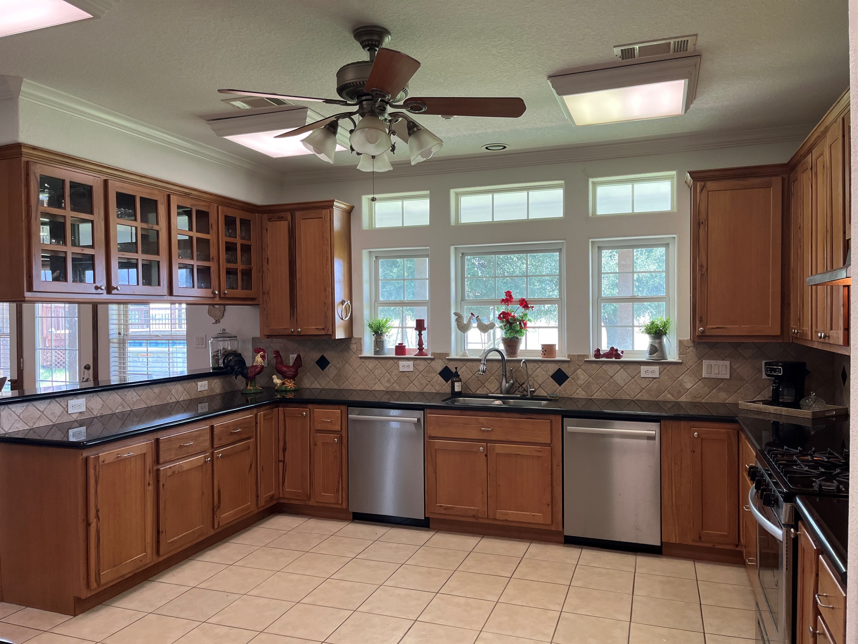 Great views out of the kitchen.