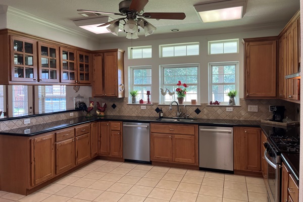 Great views out of the kitchen.