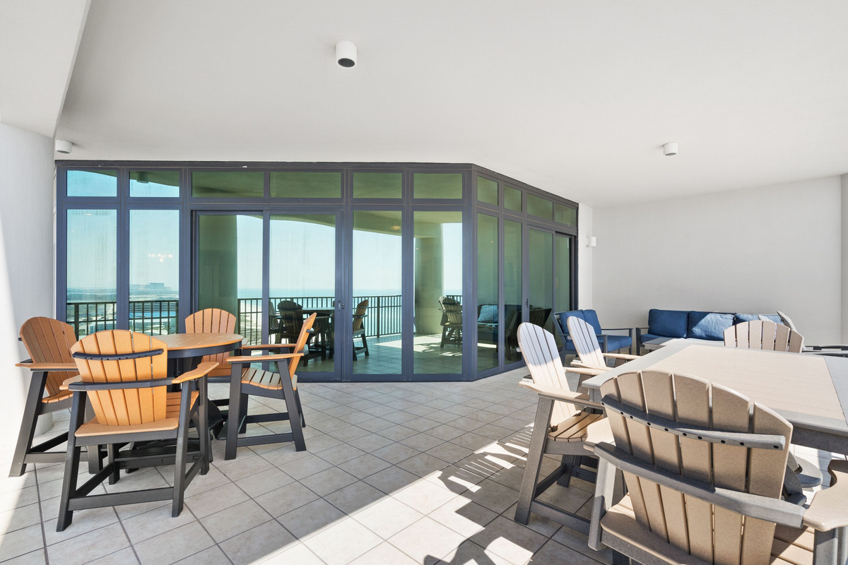 Ample Balcony Seating with Floor to Ceiling Windows