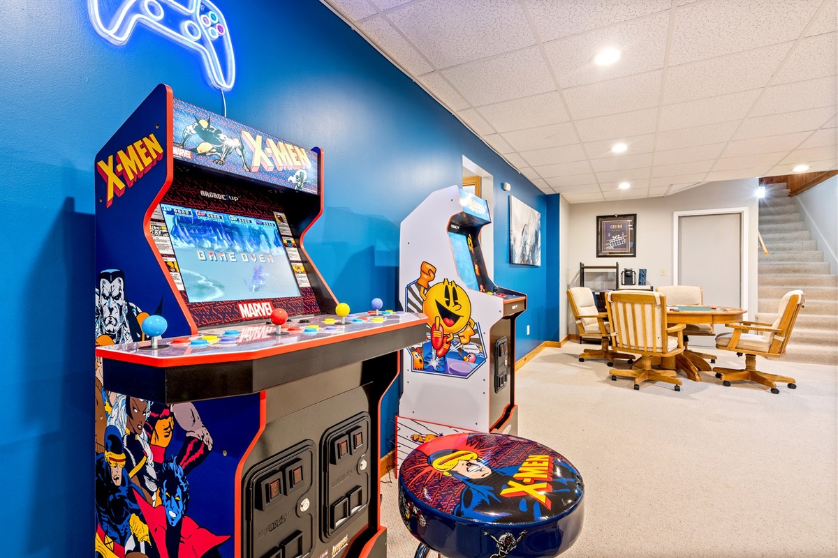 Relive old school favorites and create new memories in the arcade room everyone will gravitate toward.