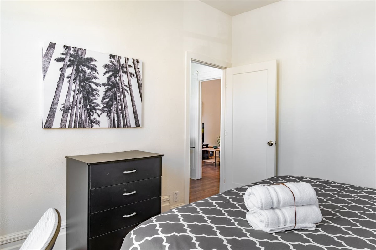 drawer for your cloths and clean towels for your stay