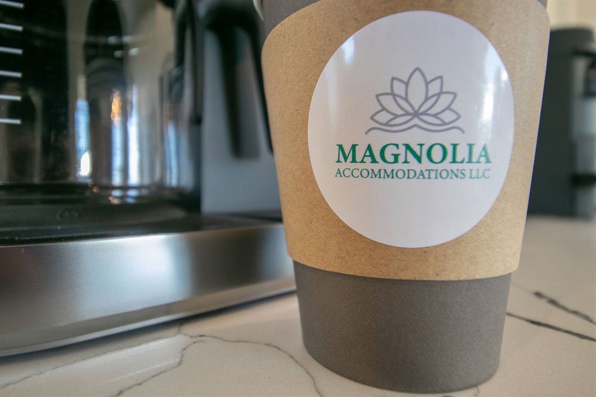 "Take Your Coffee to the Beach: Monogrammed To-Go Coffee Cups - Perfect for Busy Mornings or Exploring the Area with Your Favorite Brew"