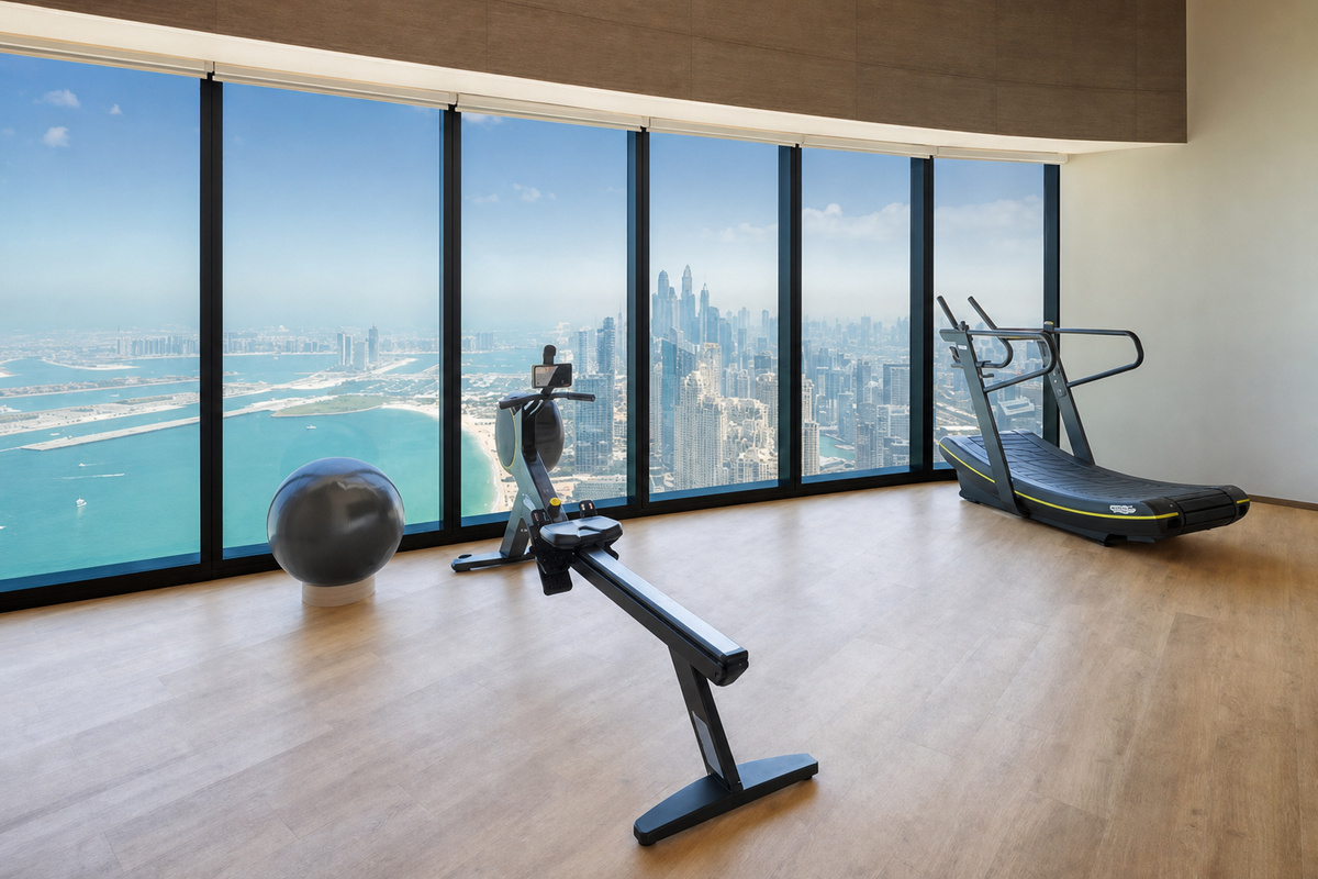 Rooftop gym free for all guests  with fantastic panoramic view
