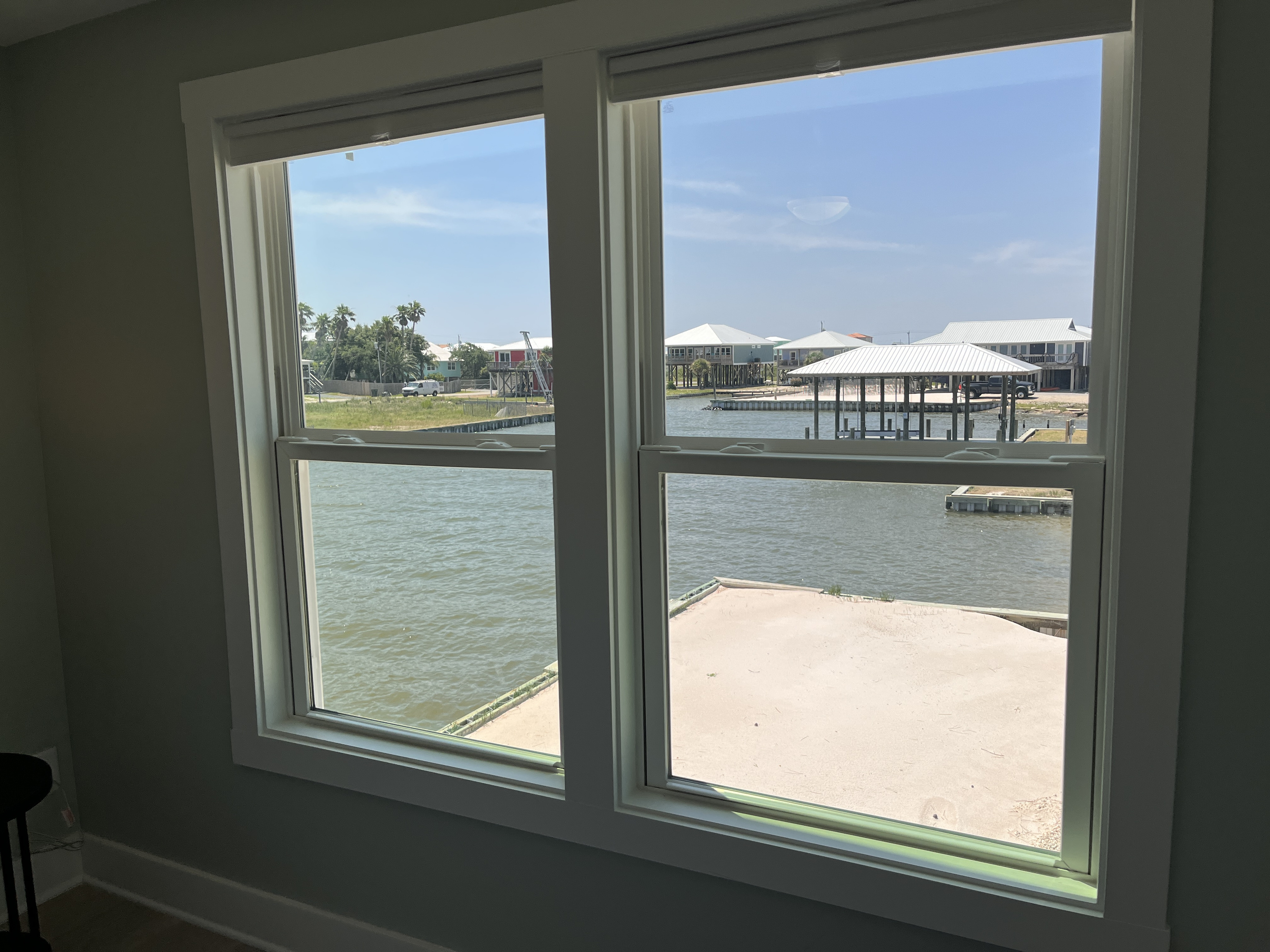 Stunning bay views visible from the guest bedroom.