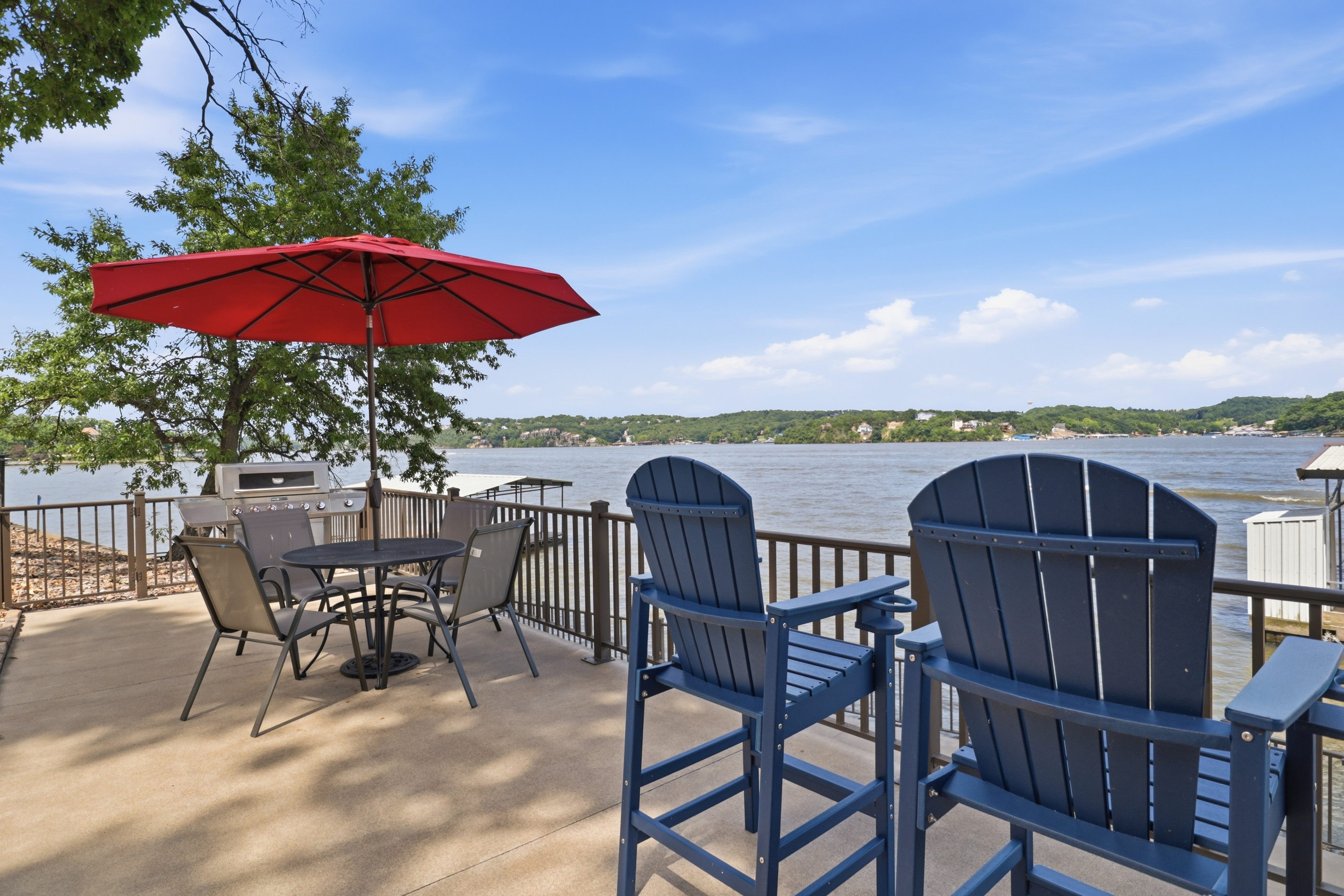 2nd level of porch/patio with additional dining area