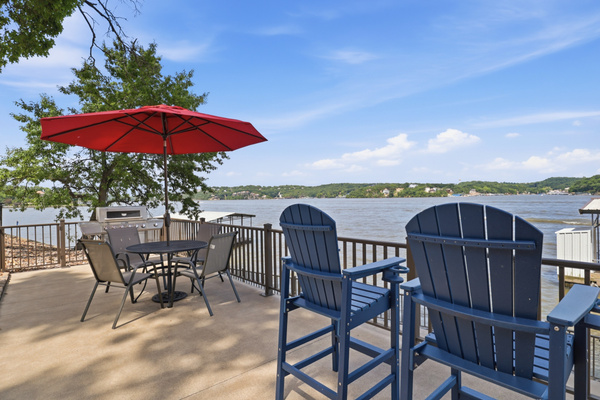 2nd level of porch/patio with additional dining area