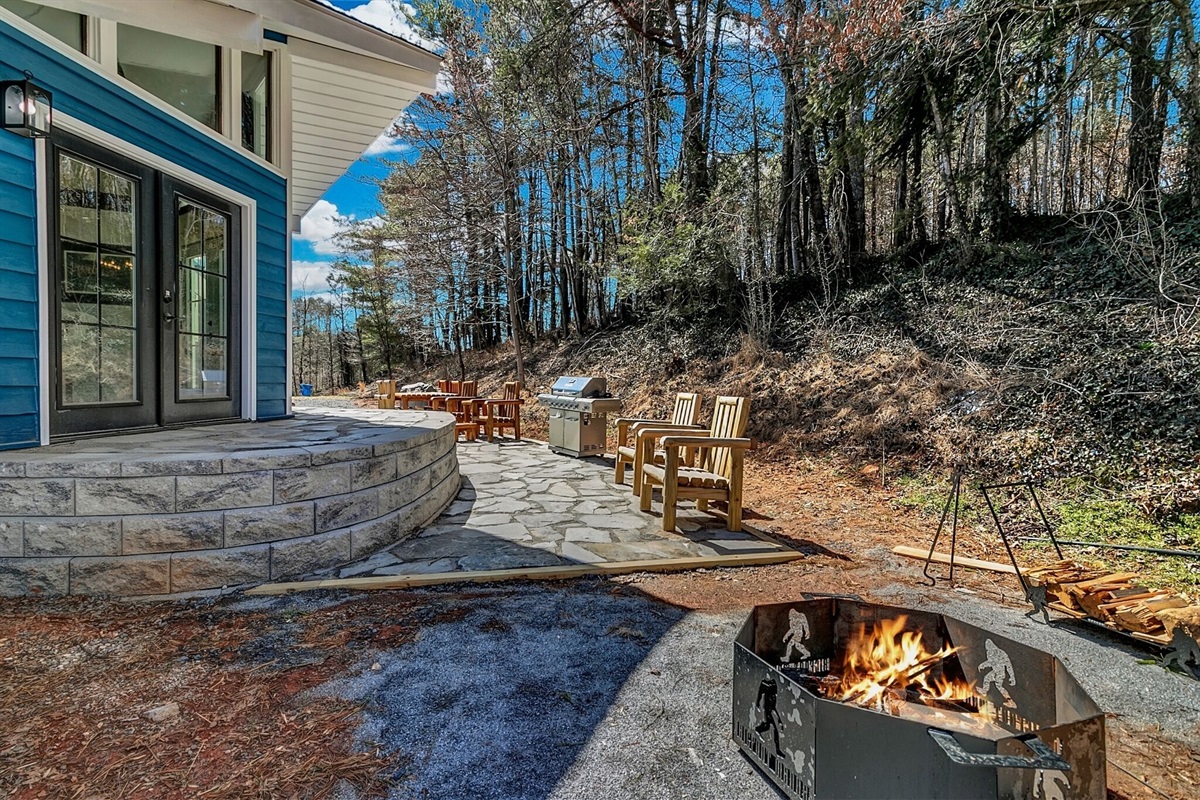 Back Patio with Fire Pit
