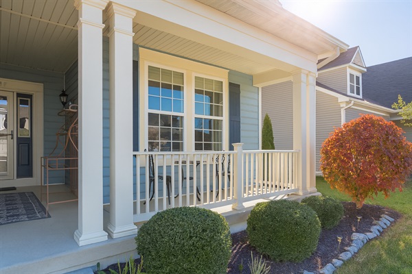 Shady front porch for evening chilling