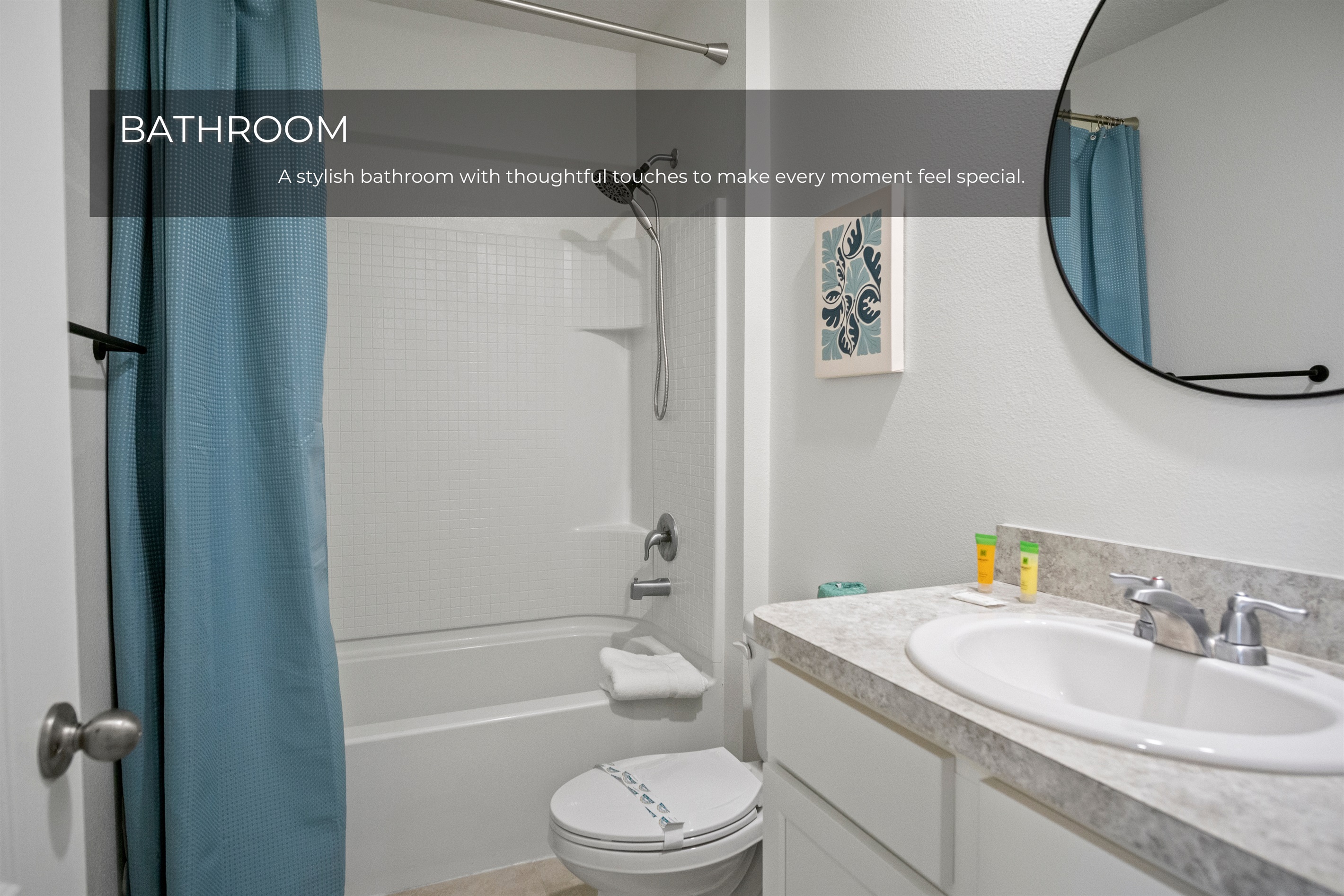 Modern bathroom with all the essentials.
