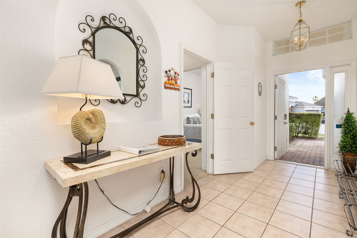 Just off the entry hall is the first floor bedroom and full bath.