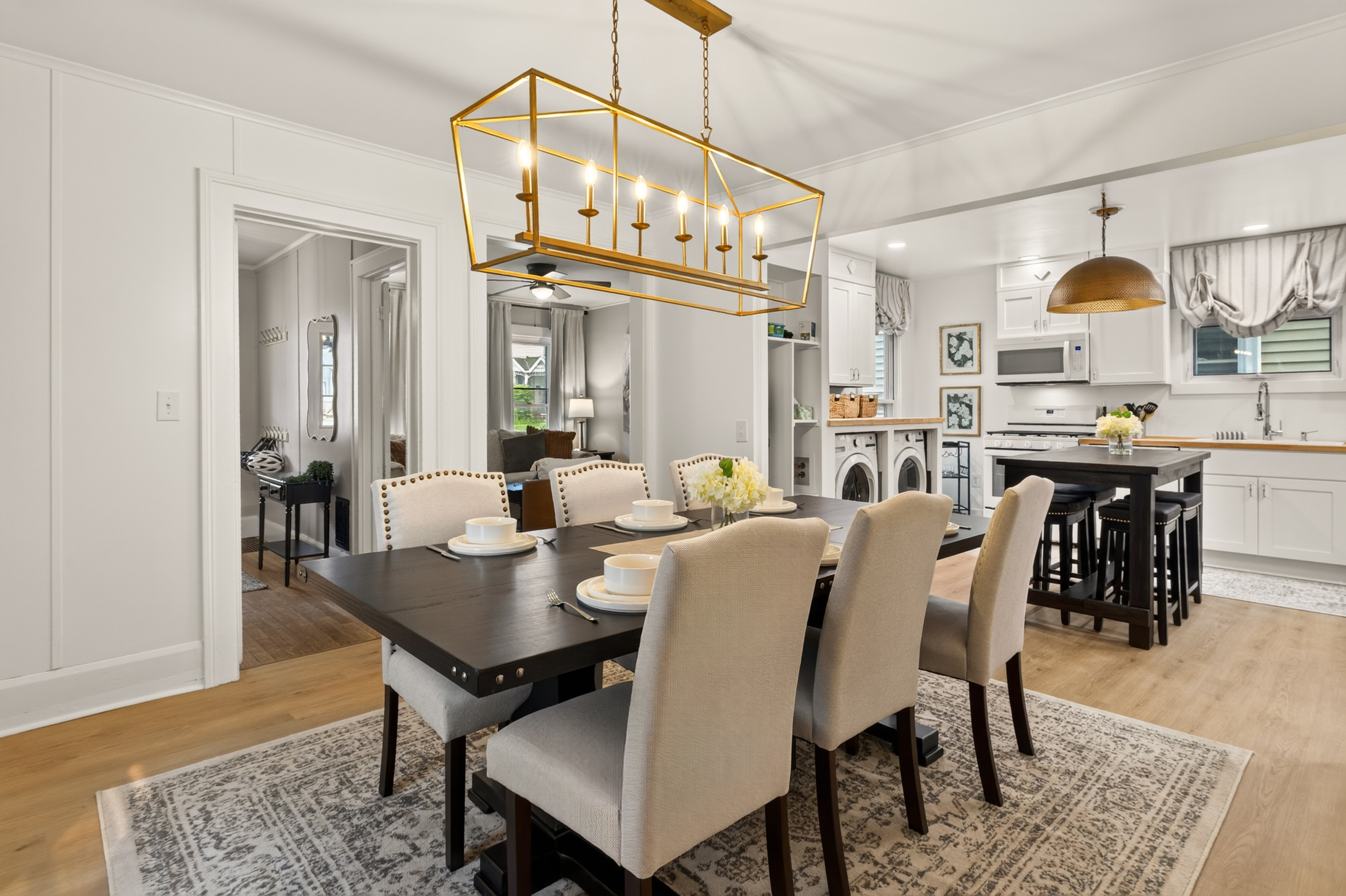 Dining area connected to the living room