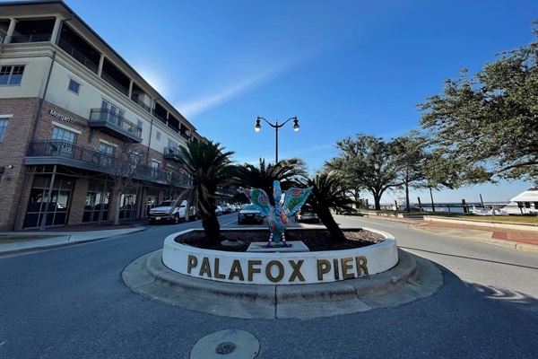 Pensacola's historic Palafox Pier and shopping district