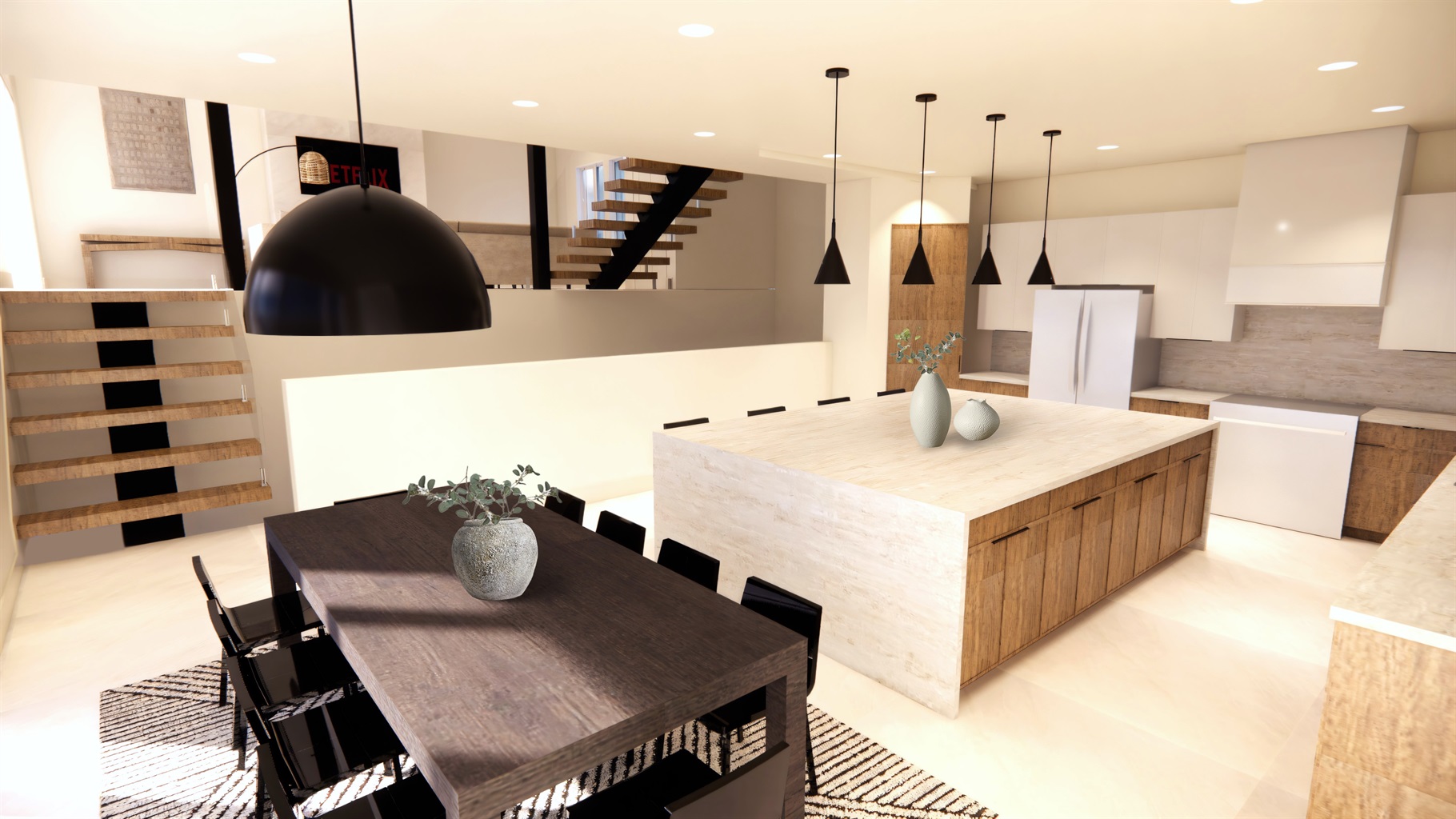 A beautifully designed kitchen where coastal mornings begin and family meals come together effortlessly.