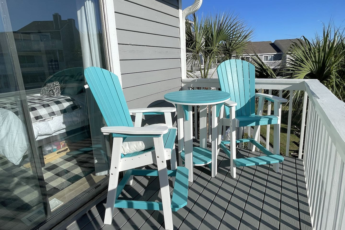 Settle into your Polywood chair with the Gulf right in front of you. Nobody between you and the water. This is the spot you wanted.