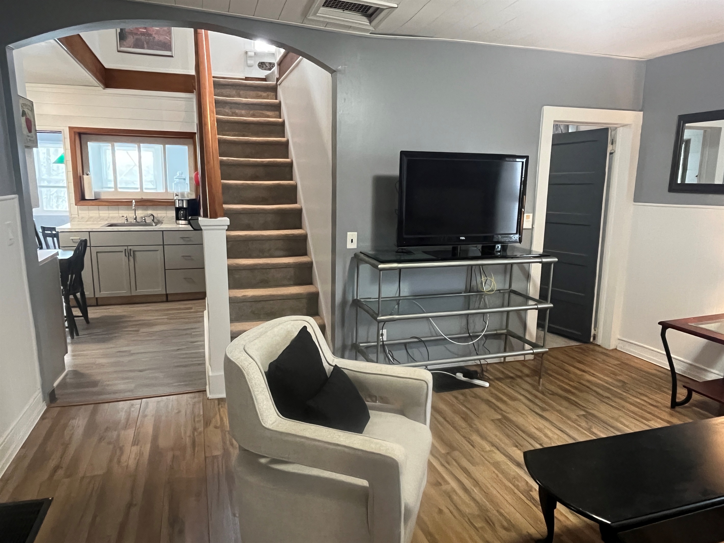 Living Room with stairs to 2nd floor