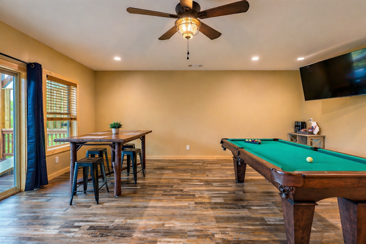 Game Room with Pool Table