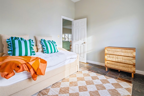 Our second bedroom on the main floor features a cozy sleeper sofa, perfect for extra comfort and convenience!