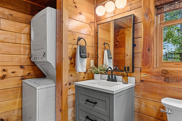 Main Level Bathroom and Washer/Dryer