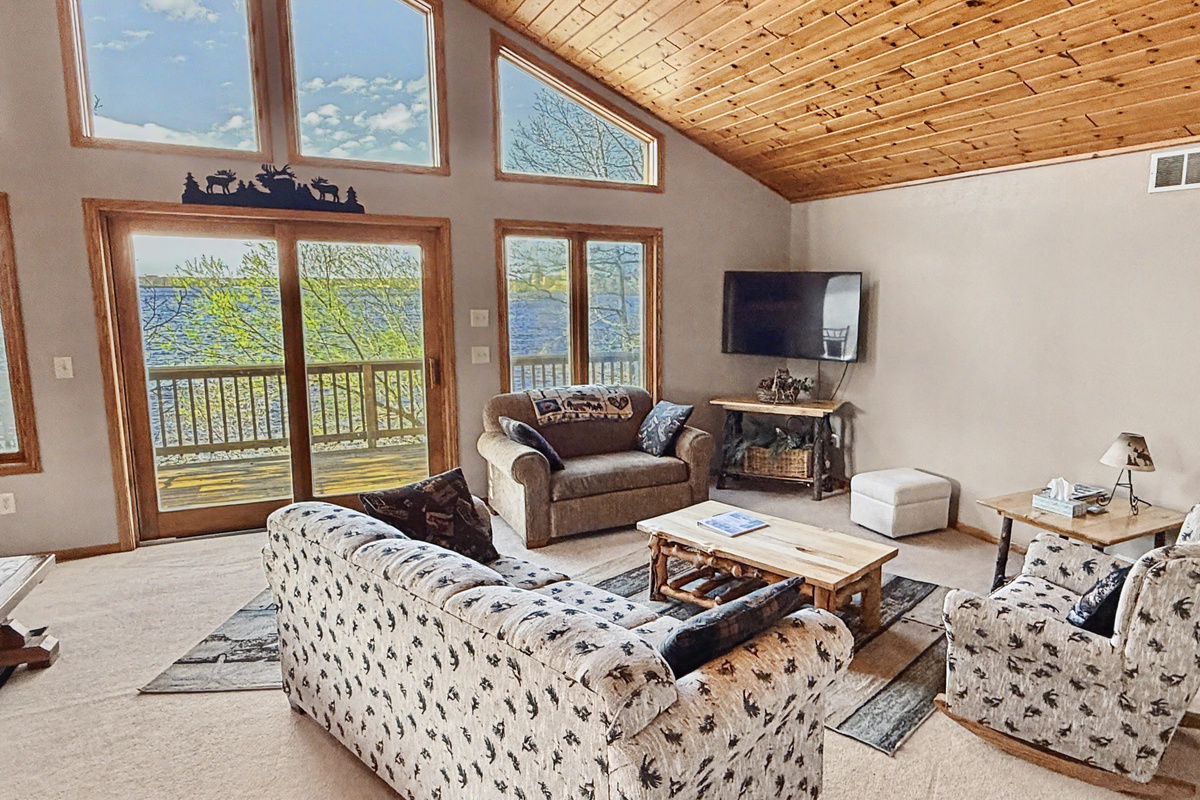 Living Room - Upper Level with Lake View