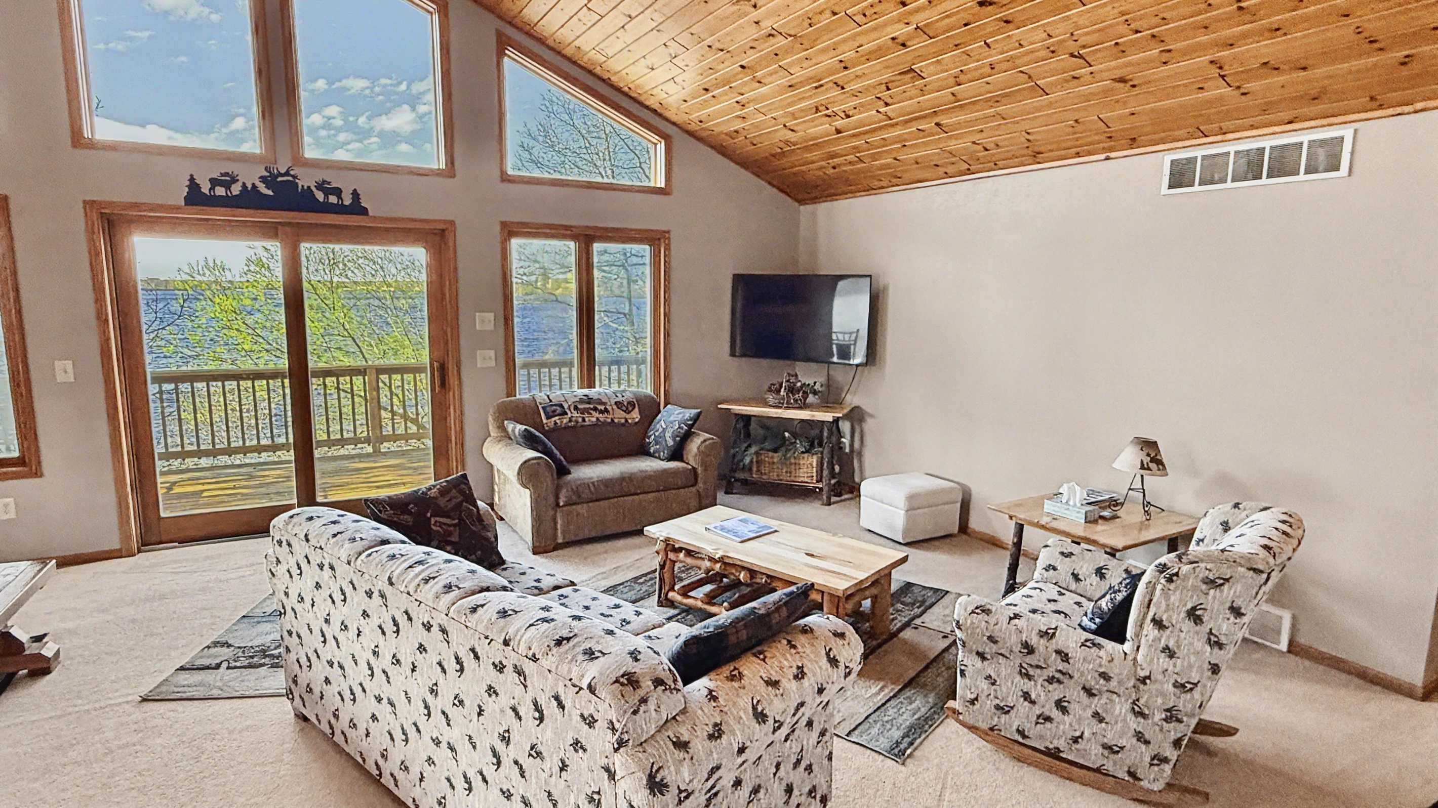 Living Room - Upper Level with Lake View